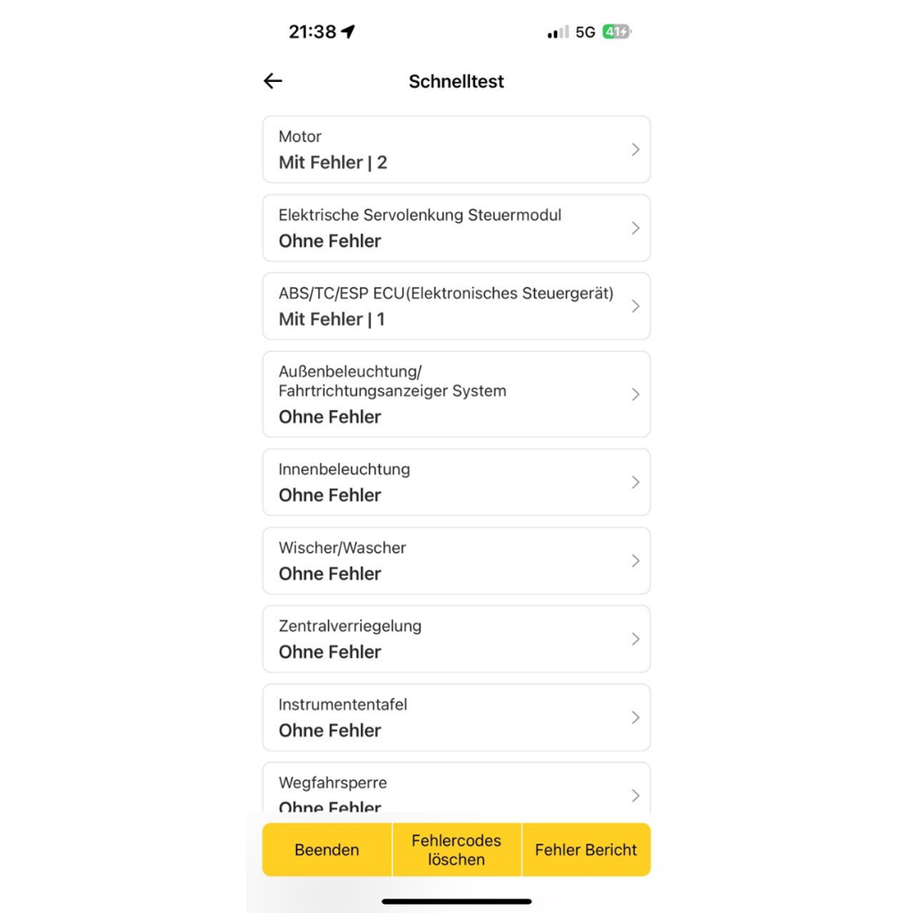 OBD2 Diagnosegerät Bluetooth – Vollsystem Diagnose & Fehlercode Löschen für alle Automarken